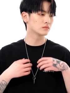 KALUNG TITANIUM PRIA WANITA ROLO LIONTIN BALOK CINCIN MODEL HIP HOP KOREA