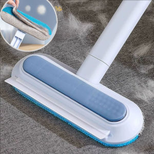 YESPERY 2Pcs Long Handle Pet Hair Remover Brush Static Cat Hair Cleaner for Carpets Beds Cleaning