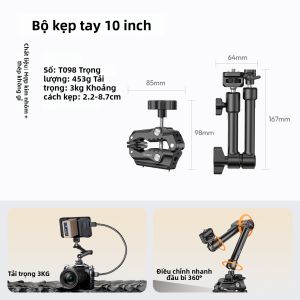Ulanzi | Tay Kẹp Điều Chỉnh 360 Độ Linh Hoạt 10 Inch