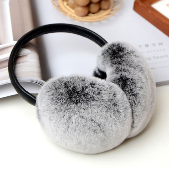 Korean Style Real Rex Rabbit Hair Earmuff Men's and Women's Autumn and