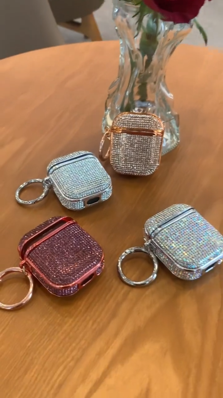Sarung Penutup Bling Yang Cantik Beautiful Bling Cover Case for Airpods 1 2 3 4 5 Generation Airpods Pro 2 Diamond Protectiver Casing