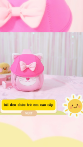 Túi đeo vai hình gấu cho bé Worms home túi đeo chéo mini dễ thương gọn nhẹ tiện mang đi chơi R136