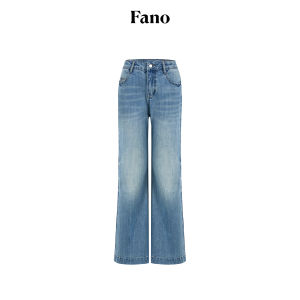 Fano | Quần Jean Nữ Mid Waist Đùi Dây Chuông Kiểu Cổ Điển