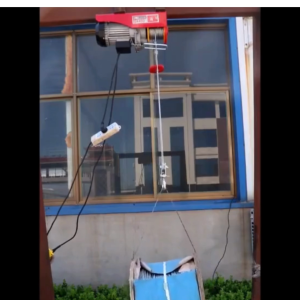 Tời Điện Pa500 Pả Lăng Điện Mini Nâng Hạ Vật Liệu Có Tải Trọng Đến 400kg Với Chiều Dài Cáp 18 Mét kết hợp con lăn điện
