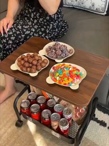 Storage shelf trolley bedside table tea table snack sorting rack