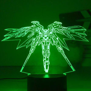 Cute Nezha 3D Lamp LED Night Light Kids Table Lamps Nightlight for Children Lights Bedroom Decor Birthday Christmas Gifts