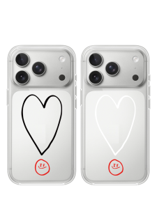 Transparent Acrylic Magnetic Love Heart Phone Case for  17PROMAX 16PROMAX 15PRO 14 Couples 13 Rare 12 Huawei Xiaomi Protective Cover