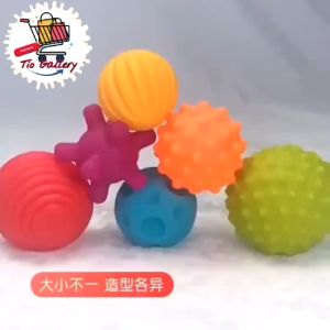 Mainan Bola Bayi Sensorik dan Multitekstur Mainan Anak Bola Pijat Latihan Sentuhan Lembut Bayi