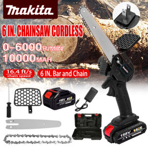 Mini Cordless Chainsaw 6 Inchs | Made in Japan 36v to 198v Optional 2pc Lithium Battery | for Wood Cutting Lagaring Pang Kahoy Original | COD | Philippines Stock