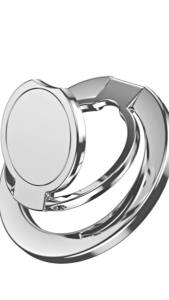 Metal 3-section middle disc magnetic suction ring bracket 360 ° rotating charging universal folding ultra-thin lifting c