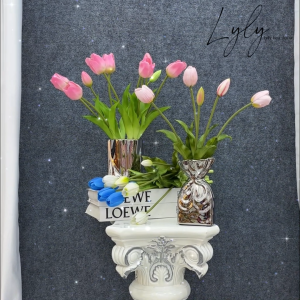 Tulip cao su hàng nhập khẩu cao cấp giống thật trang trí nhà cửa sự kiện bó hoa cầm tay. Hoa Lụa LyLy Decor