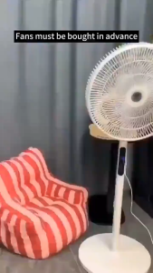 LUMIVA 360° Air Circulation Pedestal Fan Electric Stand Desk Fan with Remote Control 8 Speeds Quiet DC Motor Timer Strong Airflow Energy Saving Cooling Fan for Home Office
