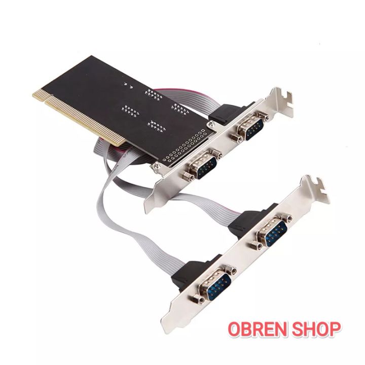 BAFO PCI I/O CARD SERIAL RS232 DB9 MALE 4 PORT CHIPSET MOSCHIP | Lazada ...