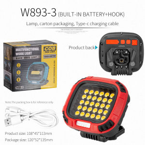 ESMARTER | Rechargeable COB Working Lamp Magnetic Floodlight Portable Highlight Lighting for Camping Emergency Repair Outdoor
