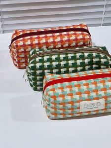 *GC DEALS* INS Japanese Style Rainbow Woven Pencil Case Multipurpose Personal Organizers Student School Stationery Storage Bag