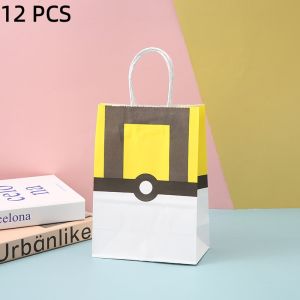 Pokemon Paper Bag Pikachu Theme Kids Decor Snacks Candy Wrappers Kawaii Toy Birthday Gifts Squirtle Psyduck Blastoise Bulbasaur
