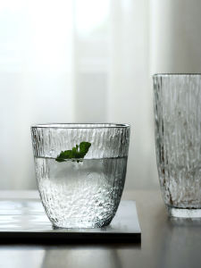JOTO | Minimalist Creative Glass Water Cup Hammered Tree Design