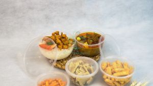[1 PACK] Thinwall Mangkok Bulat + Tutup 500ml Round Bowl Wadah Plastik Tempat Kue Snack Food Container Mangkuk Bubur Baso