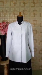 ATASAN SAJA BAJU BLAZER ATASAN PEMDA PDH DINAS GURU WARNA PUTIH POLOS KODE  211