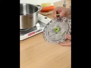 Stainless Steel Folding Steamer Basket Stainless Steel Telescopic Steamer Steamer Steamed Potatoes