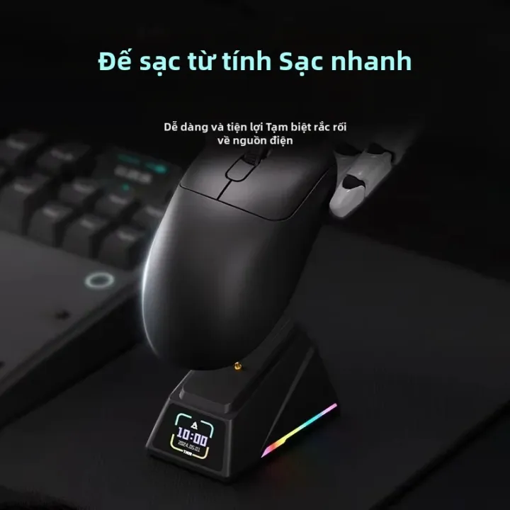 AJAZZ | Chuột Chơi Game Không Dây AJAZZ AJ179 APEX PAW3950 30000DPI 8Khz Dành Cho Người Thuận Tay Phải, Thiết Kế Công Thái Học, Có Đế Sạc Từ Tính RGB | BigBuy360 - bigbuy360.vn