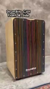 DrumBito CJ-01 Double Snares Wooden Cajon with Padded Bag (Free Rubber Seat Cushion)