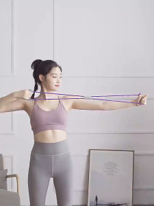 Tpe Resistance Band Figure 8 Resistance Band Figure 8 Fitness Resistance Band for Arm and Shoulder Strength Training Anti Slip Handle Stretch Elastic Strap Tension Rope Men and Women Exercise