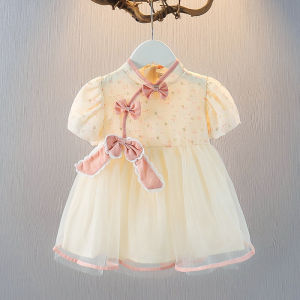 Công Chúa Hoa Đầm Quần Áo Mùa Hè Cho Bé Gái 0-3 Tuổi Em Bé Cotton Vải Bông Pha Trộn Váy Dễ Thương Trang Phục Tiệc Cho Trẻ Sơ Sinh Mặc Cho Bé Gái