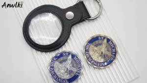 St Michael Challenge Coin Saint Michael Archangel Medal Bless Safety Religious Gift with Leather Coin Holder Keychain