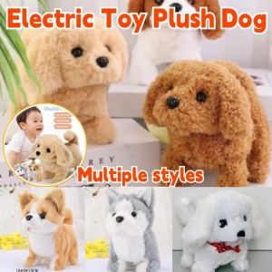 Kids Electric Simulation Puppy Plush Toys Interactive Cute Dog Robot Funny Wagging Shaking Toy Gift