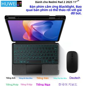 Ốp Bàn Phím HUAWEI Magic Dành Cho Máy Tính Bảng Xiaomi Redmi Pad 2 2025 11 Inch Có Giá Đỡ Bút Nắp Che Bluetooth Không Dây