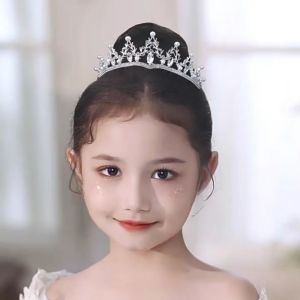 ที่คาดผมเพชร มงกุฏเด็ก มงกุฎเด็ก ประกวดนางงาม ผู้ใหญ่ใส่ได้ วัสดุเหล็ก เครื่องประดับ