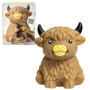 Schylling | Scottish Highland Cow Squishy Slow Rebound Anxiety Relief Block Filling Fidget Toy Squishy Toys Juegos Para NiñosCheese Squishy