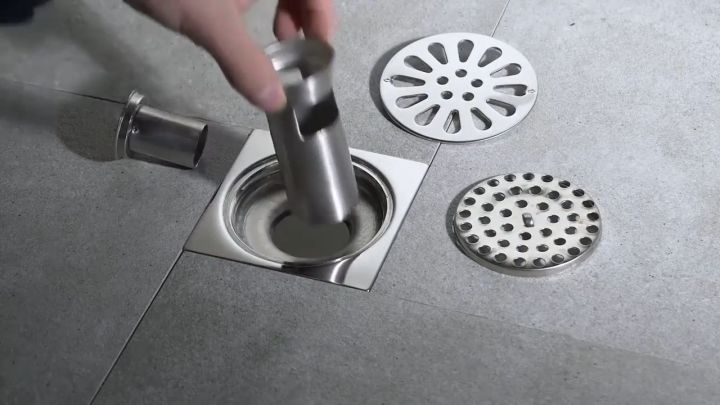 Phụ kiện ngăn mùi hôi nhà tắm Inox Sus 304 lắp thoát sàn chống côn ...