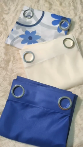Quarter7 Curtains - Geena Fabric - Spiral Design - Blue - SOLD PER PIECE/PER SET