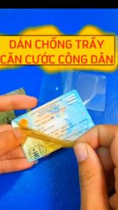 Miếng dán căn cước công dân CCCD/Miếng dán bằng lái xe BLX tấm dán cường lực dẻo nano 9h+
