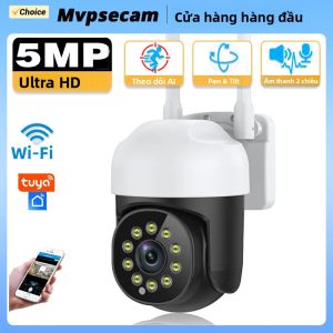 Camera Giám Sát Thông Minh Tuya 5MP WiFi Ngoài Trời HD Camera An Ninh CCTV IP Với Tầm Nhìn Ban Đêm Màu Và Tự Động Theo Dõi 360 Độ °   Xem