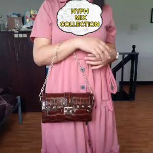 cylindrical bag (coffee brown)