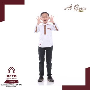 Baju Koko Kemeja Kurta Pakistan Muslim Anak Cowok Lengan Panjang AlQarni Kids Hitam