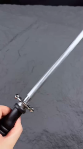 wjhh เหล็กลับมีดตราหัวแรด(แบบกลม)ขนาดแท่งลับมีดยาว12นิ้วของแท้100%