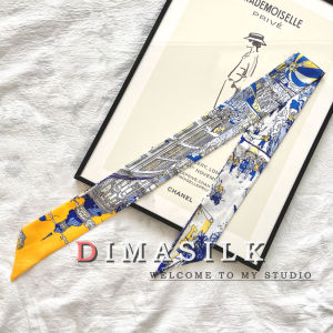 Khăn Choàng Lụa Dài Đa Năng Phù Hợp Cho Túi Xách Phụ Kiện Mùa Hè Cho Nữ Cổ Điển Dây Buộc Tay Cầm Khăn Quấn Tóc