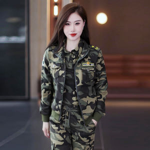 Spring Summer 2025 Hiking Set Couple Camouflage Sport Casual Mens Elastic Two-Piece Suit Mountain Climbing Outfit Dream Scene