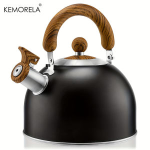 1 CÁI Ấm Đun Nước Bằng Thép Không Gỉ 2.5L Có Tay Cầm Chịu Nhiệt Dùng Cho Cắm Trại Ngoài Trời Tương Thích Với Bếp Gas & Bếp Từ