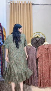 Yola daster rayon dewasa selutut jumbo elegant minimalis by Gallery hawet