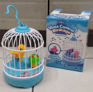 MAINAN BURUNG BUNYI FREE BATERAI // MAINAN BAYI // VOICE CONTROL BIRDCAGE //