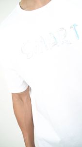 Forest Premium Cotton Boxy Cut 3D Reflective Words Crew Neck Oversized Tee | Oversized T Shirt Lelaki - 621317