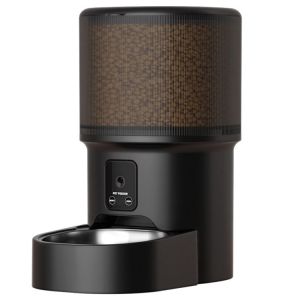 Smart Automatic Pet Feeder with Camera WiFi 2-Way Audio Night Vision Timing Cat Dog Food Dispenser 4L Anti-Jam