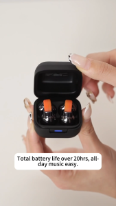 DMOOSTER D89 Wireless Bluetooth 5.4 Clip-On Earphones – Luminous Light Design AI Assistant 20H Battery Non-In-Ear Comfort Headset