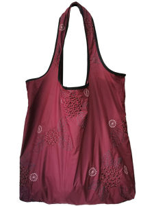 กระเป๋าช้อปปิ้งแบบพับได้เป็นมิตรกับสิ่งแวดล้อม ความจุขนาดใหญ่ พกพาสะดวก สำหรับใส่ผัก ทำจากไนลอน แบบถือ