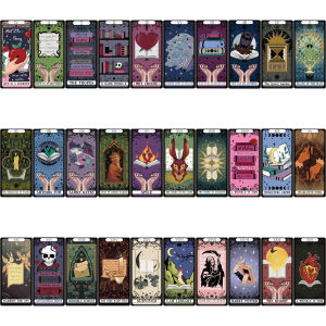 30pcs Tarot Reading Bookmarks Colorful Page Markers & Clips Durable Attractive Design for Book Lovers Teachers & Party Favors